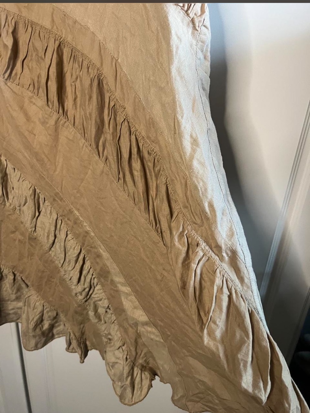 Y2K 100% linen cottagecore skirt - Picture 4 of 9
